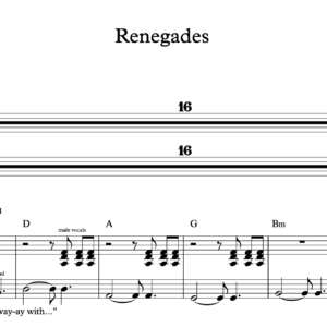 Keyboard Sheet Music for "Renegades" by X Ambassadors