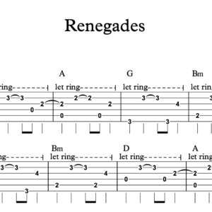 Lead Guitar Tablature for "Renegades" by X Ambassadors
