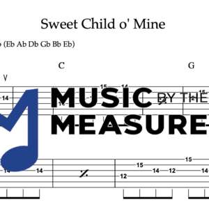 Lead Guitar Tablature for "Sweet Child o' Mine" by Guns N' Roses