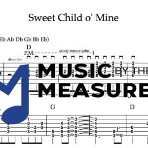 Rhythm Guitar Tablature for "Sweet Child o' Mine" by Guns N' Roses