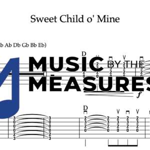 Strum Guitar Tablature for "Sweet Child o' Mine" by Guns N' Roses