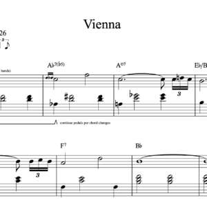 Keyboard Sheet Music for "Vienna" by Billy Joel