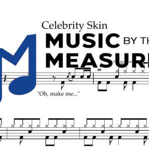 Celebrity Skin by Hole accurate drums sheet music transcription preview