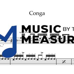 Conga by Gloria Estefan accurate drums sheet music transcription preview