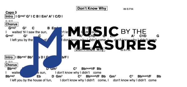 Lead Sheet for "Don't Know Why" by Norah Jones