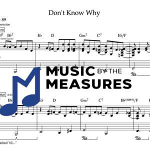 Guitars arranged for Piano for "Don't Know Why" by Norah Jones