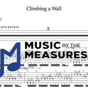 Lead Guitar Tablature for "Climbing A Wall" by Floral