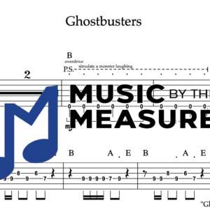 Lead Guitar Tablature for "Ghostbusters" by Ray Parker Jr.
