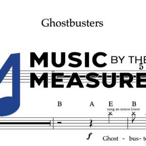 Melody Sheet Music for "Ghostbusters" by Ray Parker Jr.