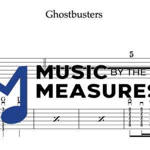 Strum Guitar Tablature for "Ghostbusters" by Ray Parker Jr.