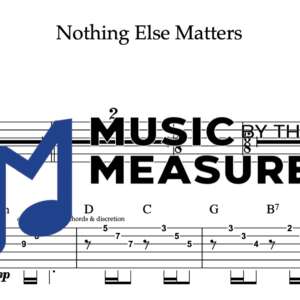 Lead Guitar Tablature for "Nothing Else Matters" by Metallica