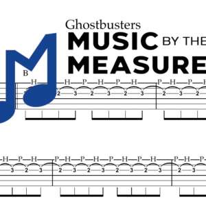 Ghostbusters by Ray Parker Jr. accurate rhythm guitar sheet music transcription preview