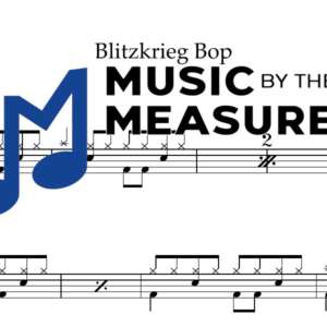 Blitzkrieg Bop by Ramones accurate drums sheet music transcription preview