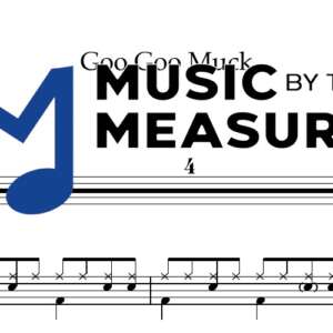 Goo Goo Muck by The Cramps accurate drums sheet music transcription preview