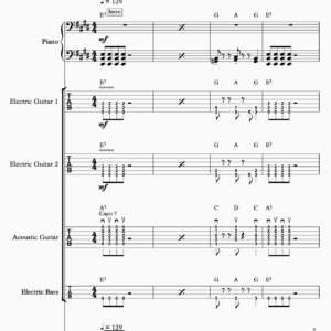 Full Band Sheet Music for "American Dream Plan B" By Tom Petty 