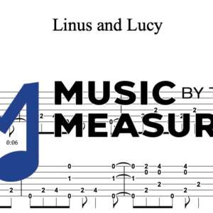 Lead Guitar Tablature for "Linus and Lucy" by Vince Guaraldi Trio