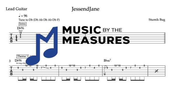 Lead Guitar Tablature for "JessendJane" by Stumik Bug