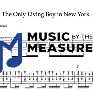 Lead Guitar Tablature for "The Only Living Boy in New York" by Simon & Garfunkel