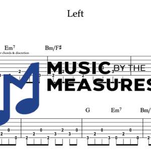 Lead Guitar Tablature for "Left" by Sign Crushes Motorist