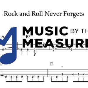 Bass Guitar Tablature for "Rock and Roll Never Forgets" by Bob Seger