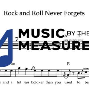 Melody Sheet Music for "Rock and Roll Never Forgets" by Bob Seger