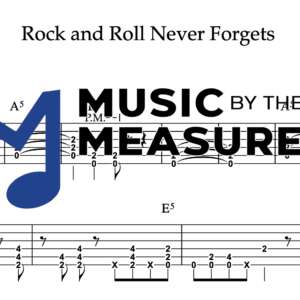 Rhythm Guitar Tablature for "Rock and Roll Never Forgets" by Bob Seger