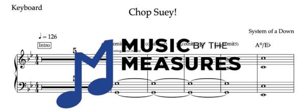 Keyboard Sheet Music for "Chop Suey!" by System of a Down