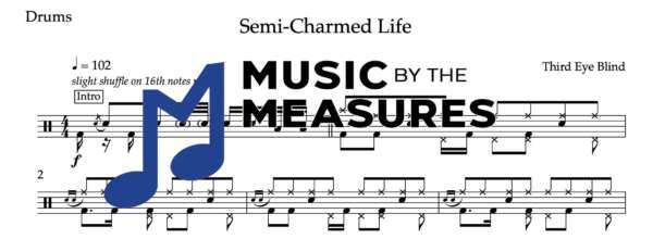 Drum Sheet Music for "Semi-Charmed Life" by Third Eye Blind
