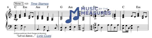 Forever Young sheet music with lyric cues and timing markings - accurate Brandi Carlile transcription