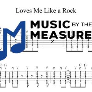 Loves Me Like a Rock by Paul Simon accurate rhythm guitar sheet music transcription preview