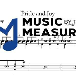 Pride and Joy by Stevie Ray Vaughan accurate drum sheet music transcription preview