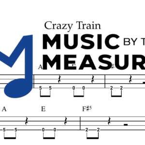 Crazy Train by Ozzy Osbourne accurate bass sheet music transcription preview