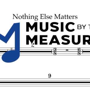 Nothing Else Matters by Metallica accurate drums sheet music transcription preview