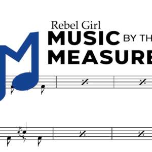 Rebel Girl by Bikini Kill accurate drums sheet music transcription preview