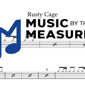 Rusty Cage by Johnny Cash accurate drums sheet music transcription preview